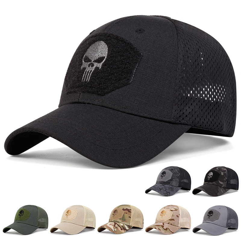 Trucker Cap Mesh - Skull Tactical Airsoft Cap Adjustable Breathable