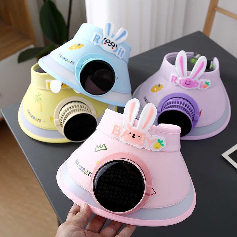 Visor Sun Hat - Portable Solar Powered Fan Empty Top