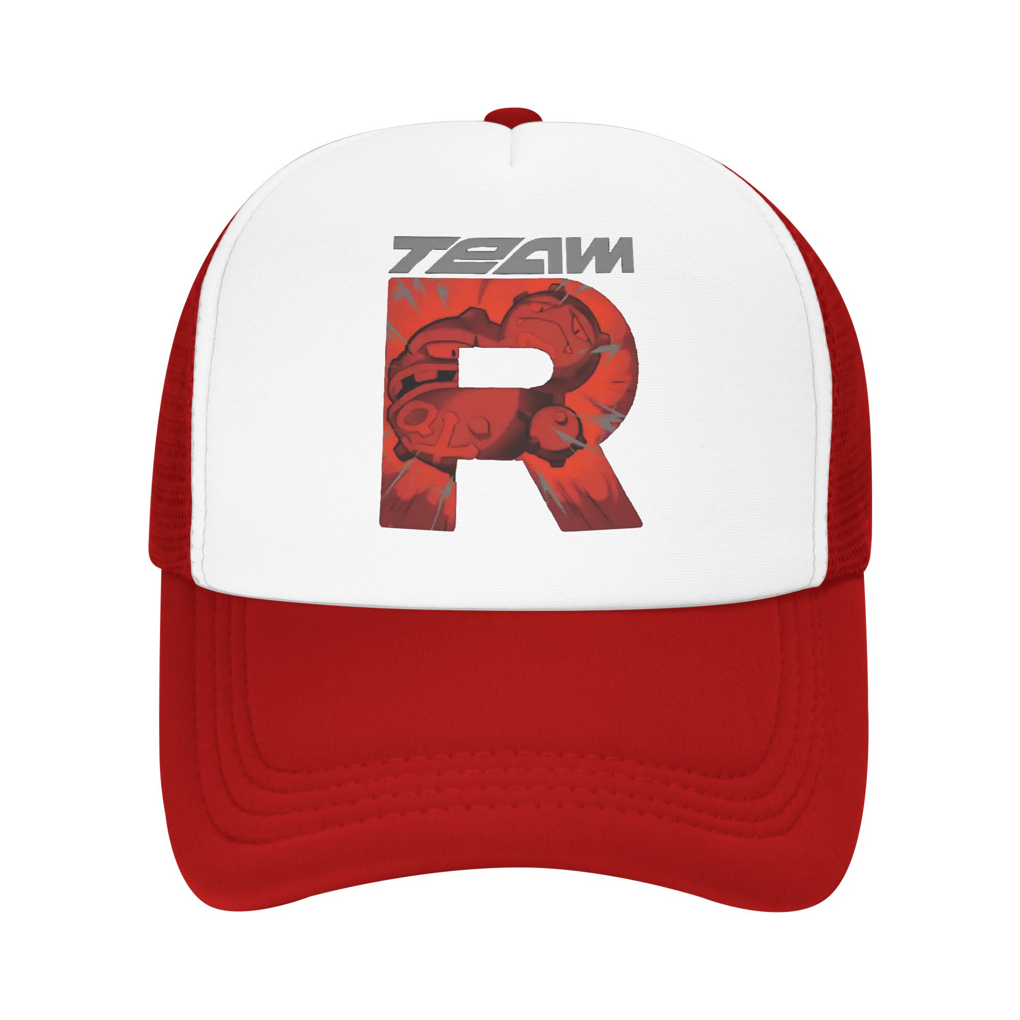 team rocket logo letter R POKE - đánh giá và giá Trucker Cap Mesh
