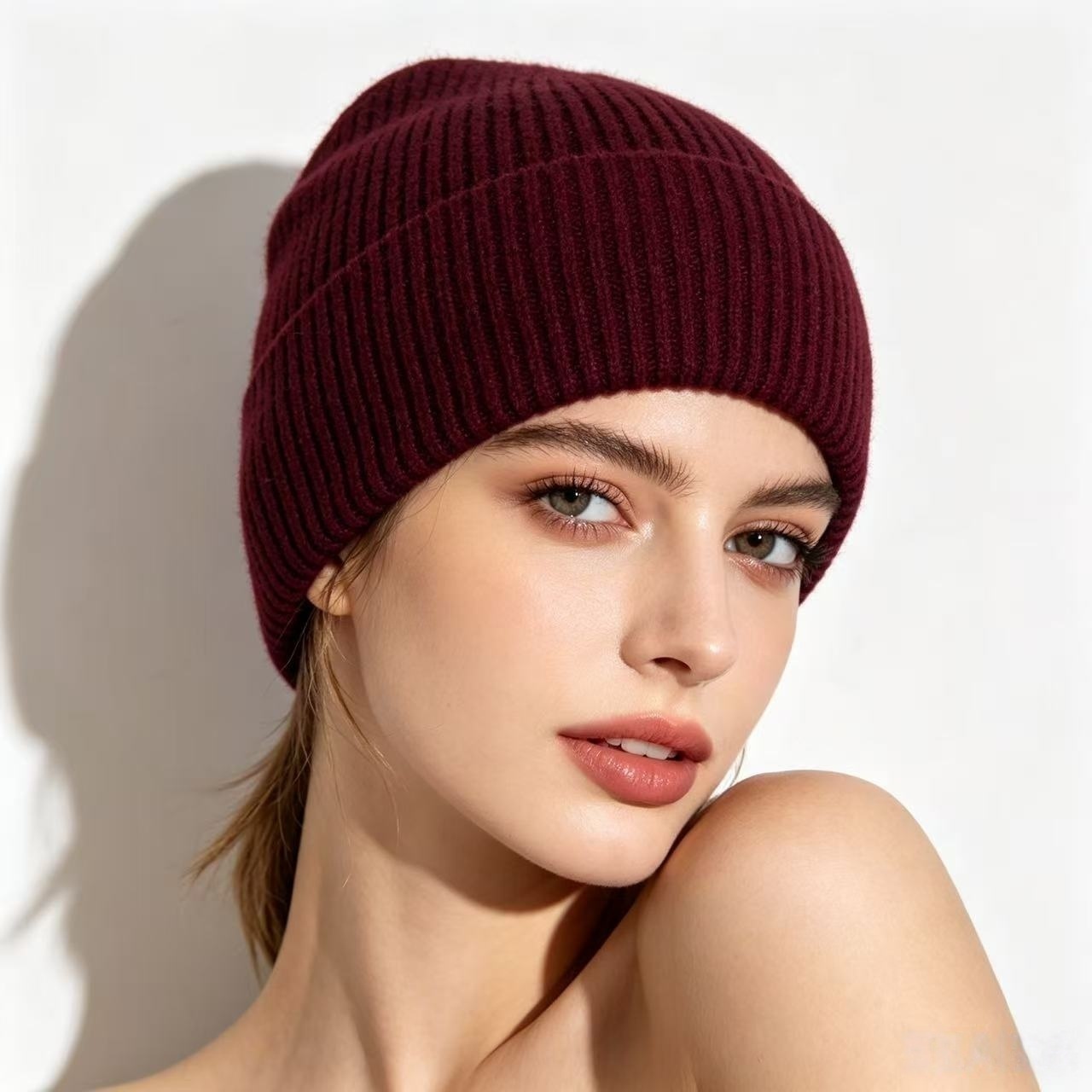 Navy Blue Ribbed Knit Thermal  - đánh giá và giá Beanie Cuffed Knit