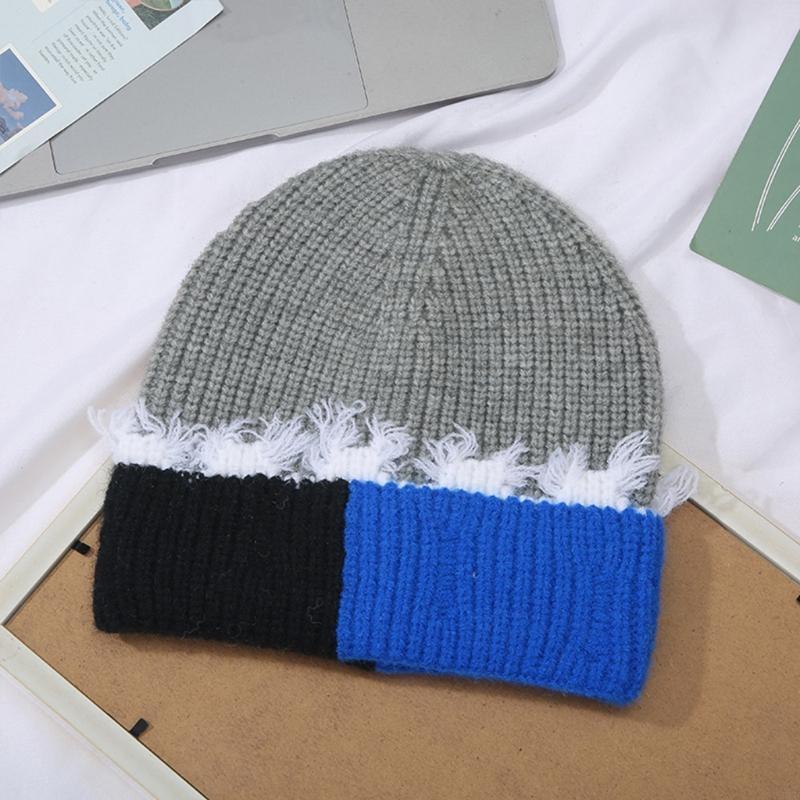 Korean Version Color Matching  - đánh giá và giá Beanie Cuffed Knit
