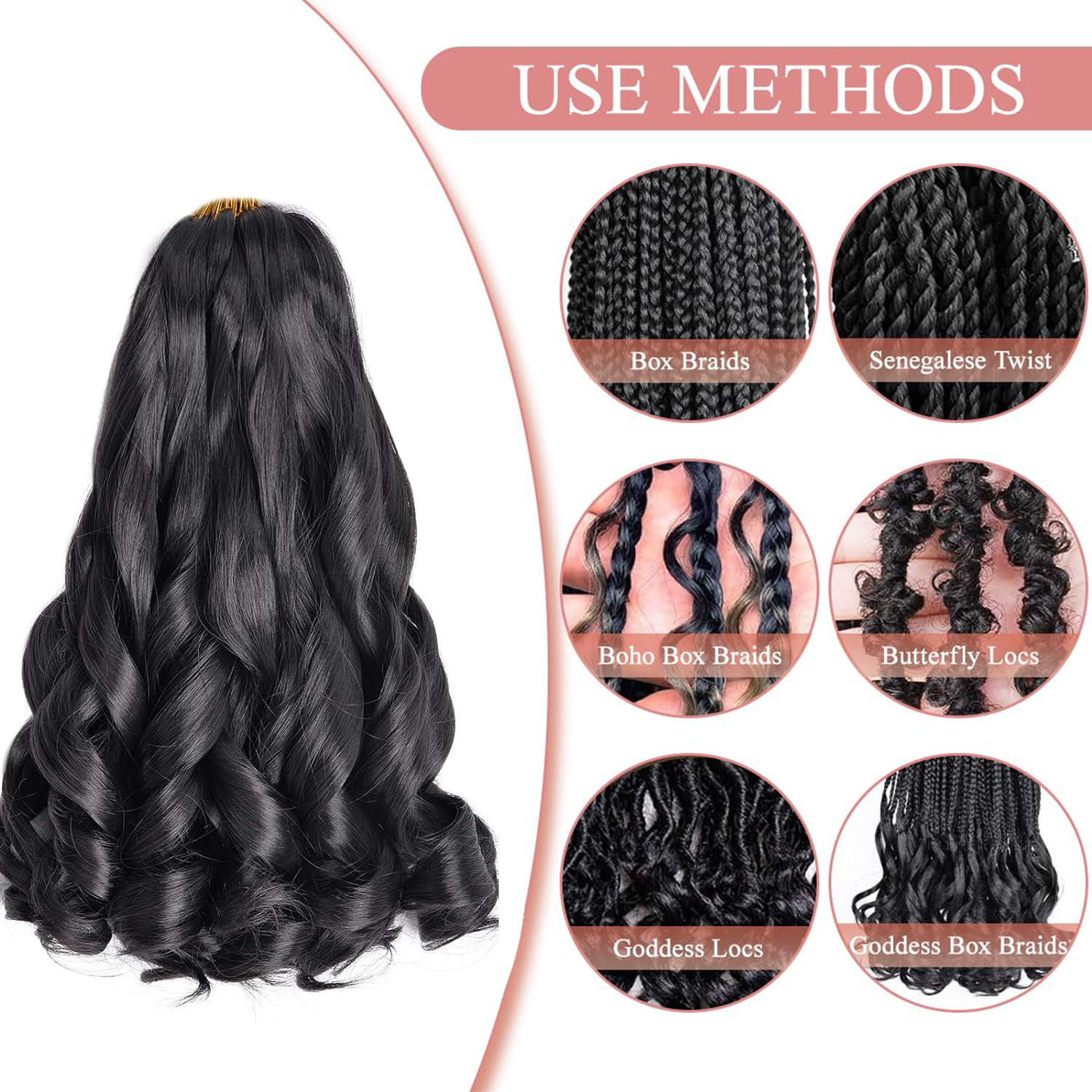 French Curly Braiding Hair 12/ - đánh giá và giá Beret French Wool