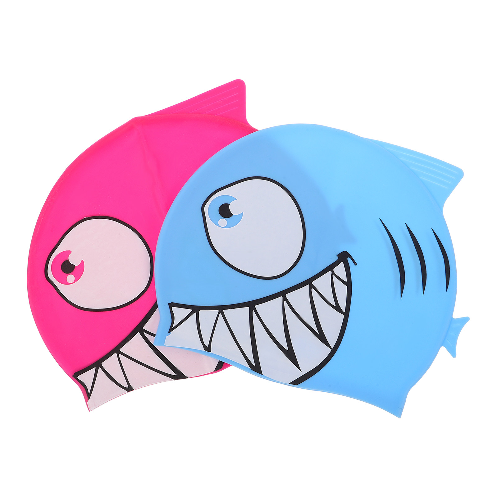 2Pcs Kids Fish Pattern Silicon - đánh giá và giá Swim Hat Silicone