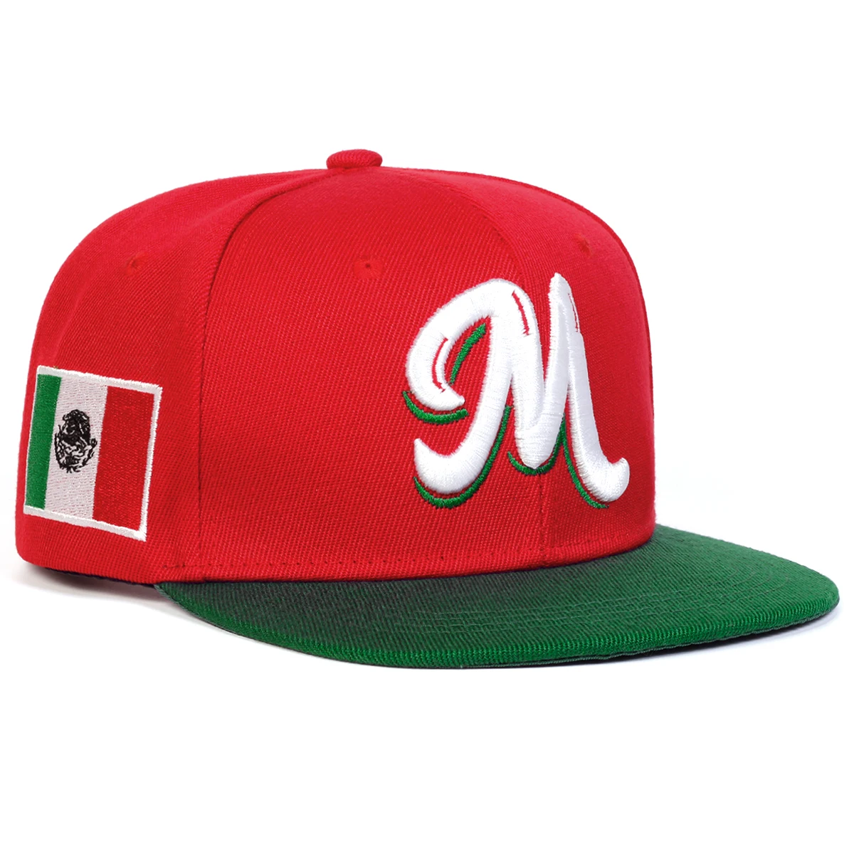 M Letter Embroidered Snapback  - đánh giá và giá Snapback Hat Flat
