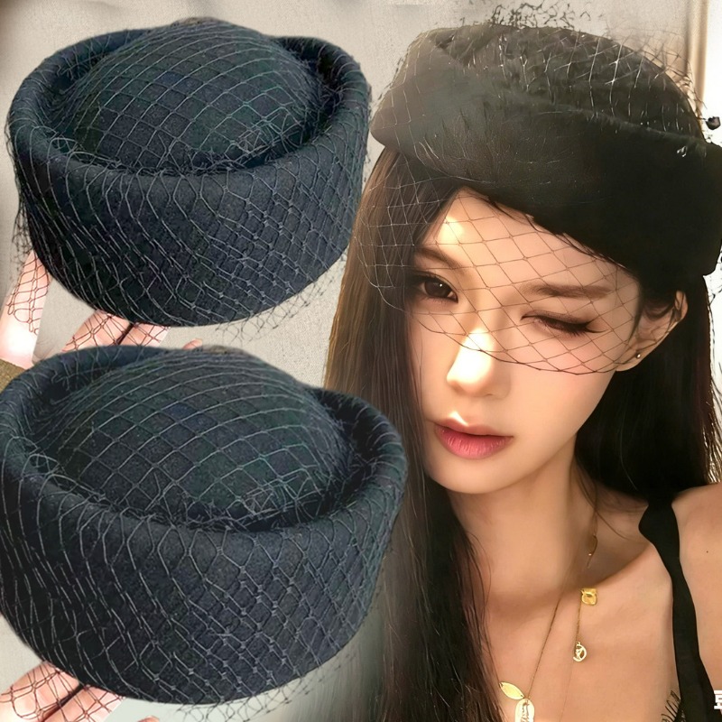 Fashion Mesh Flat Top Beret Ha - đánh giá và giá Beret French Wool