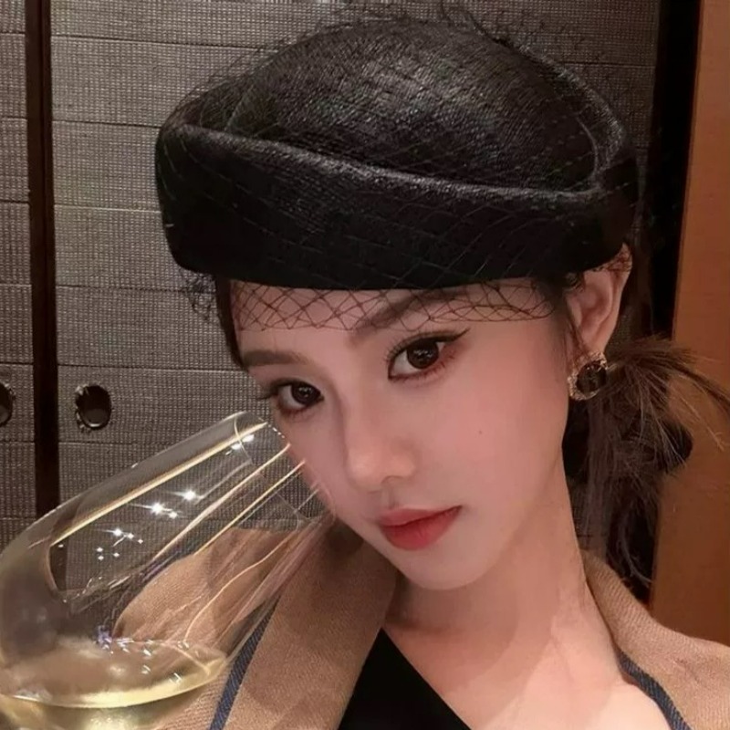 Fashion Mesh Flat Top Beret Ha - đánh giá và giá Beret French Wool