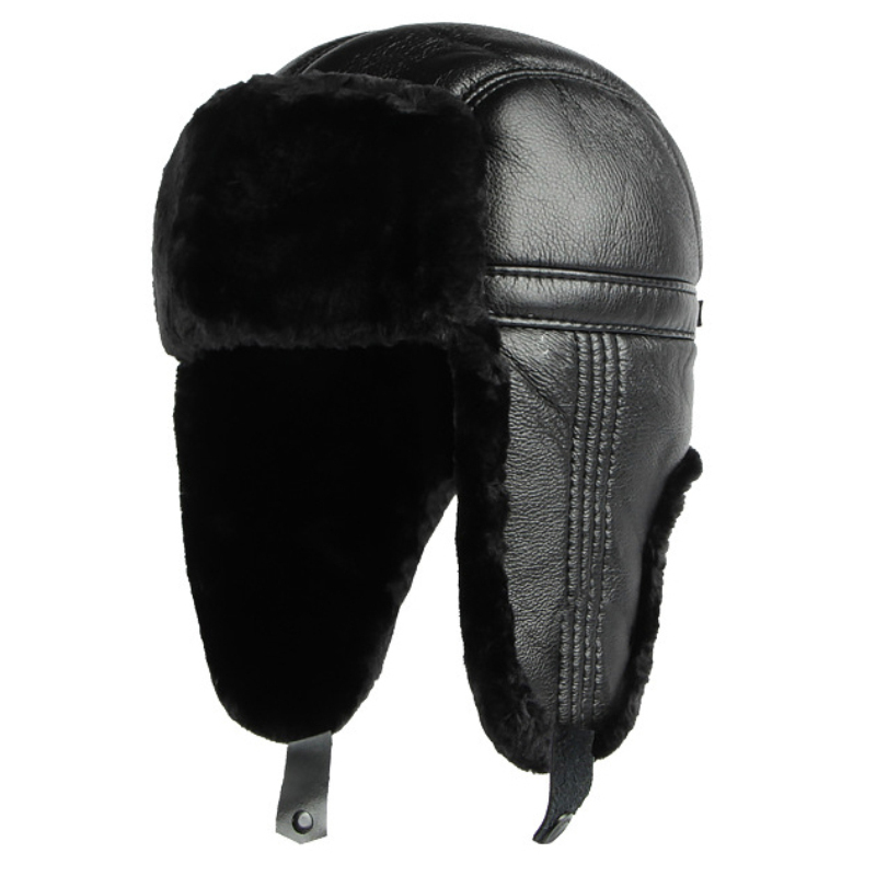 HT4002 New PU Leather Russian  - đánh giá và giá Trapper Hat Ear Flap
