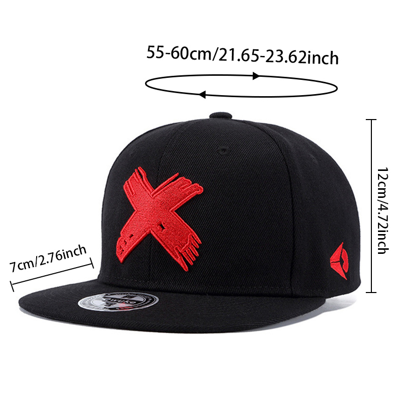 Letter X 3D Embroidered Flat-B - đánh giá và giá Snapback Hat Flat