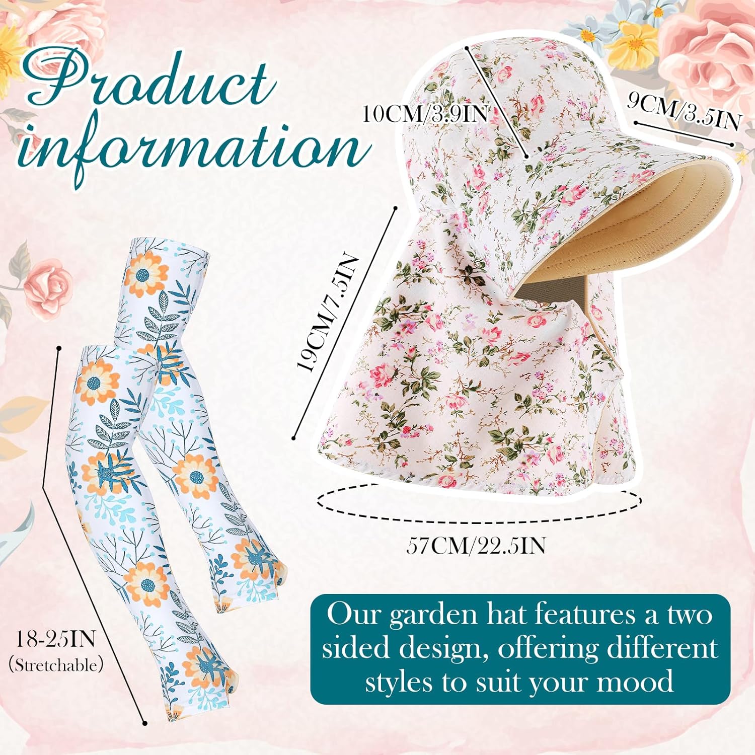 2 Pcs Floral Garden Hat for Wo - đánh giá và giá Sun Hat Wide Brim