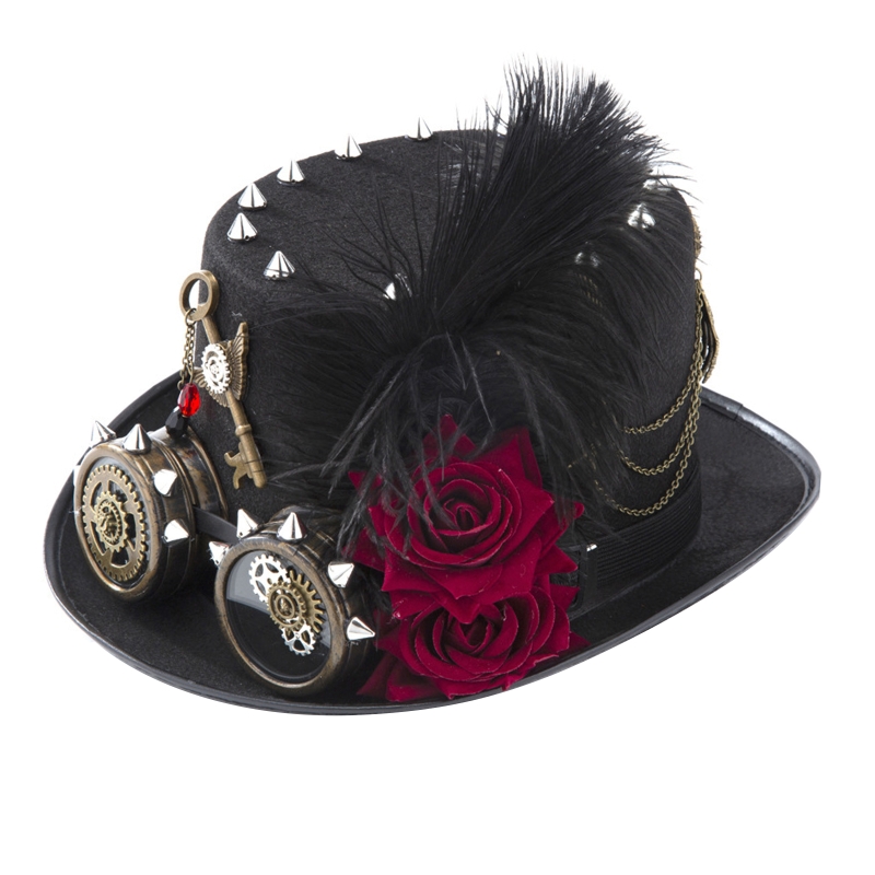 Y166 Vintage Steampunk Hat Top - đánh giá và giá Fedora Hat Wool