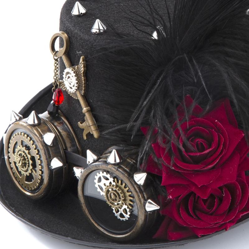 Y166 Vintage Steampunk Hat Top - đánh giá và giá Fedora Hat Wool