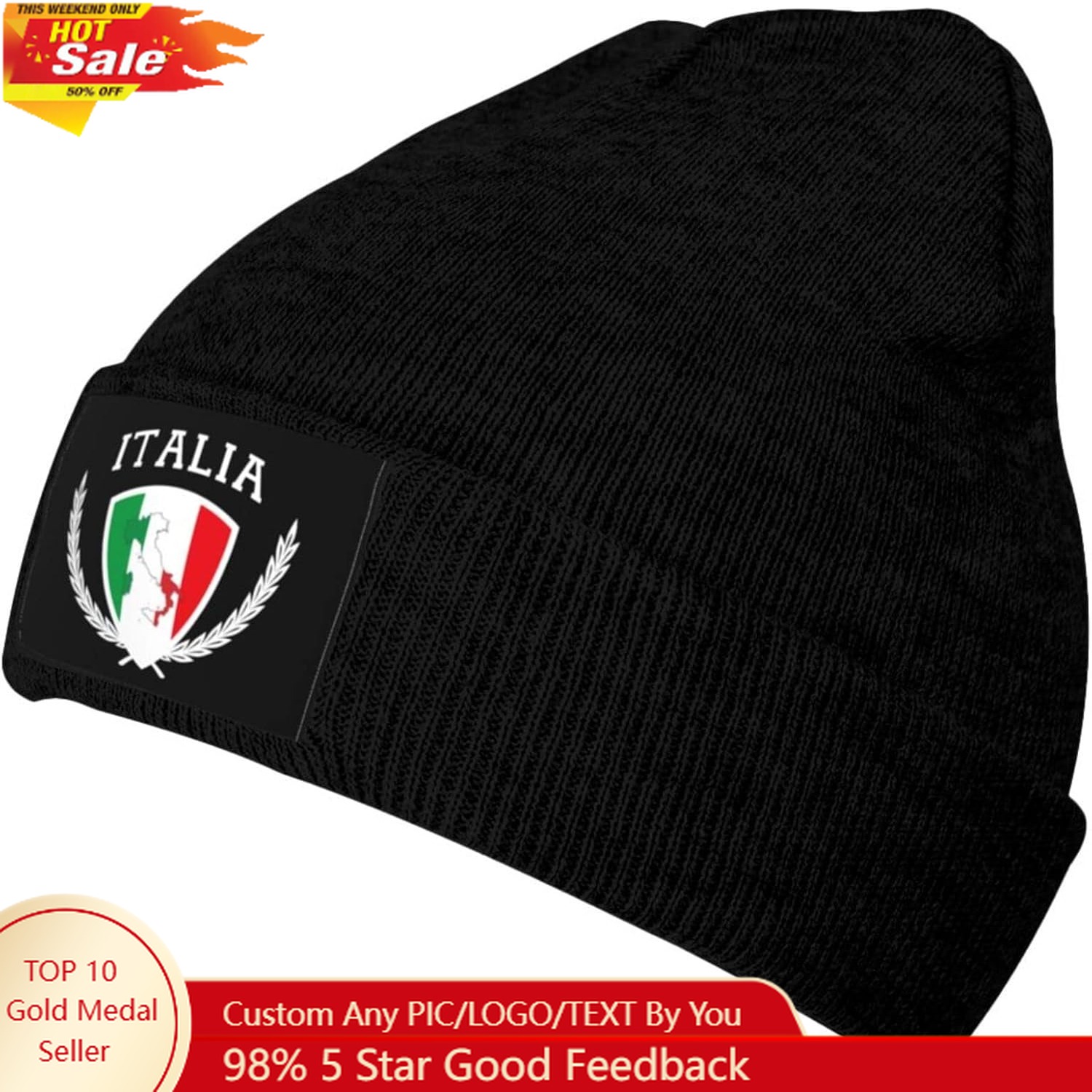 Italia Italy Italian Flag Knit - đánh giá và giá Beanie Cuffed Knit