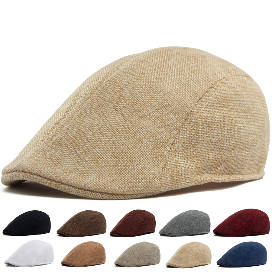 Men's Linen Flat Cap Spring Su - đánh giá và giá Newsboy Cap Ivy