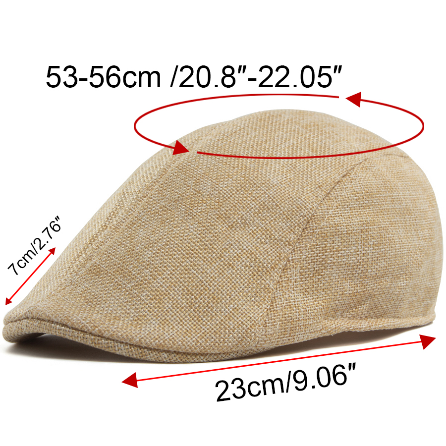 Men's Linen Flat Cap Spring Su - đánh giá và giá Newsboy Cap Ivy