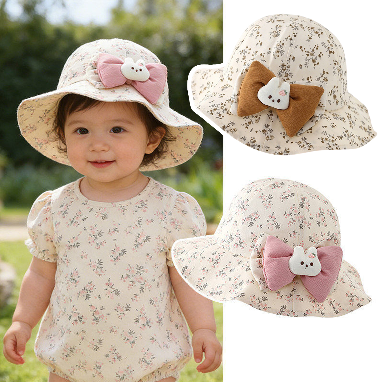 Baby Ruffle Brim Basin Cap Spr - đánh giá và giá Bucket Hat Cotton