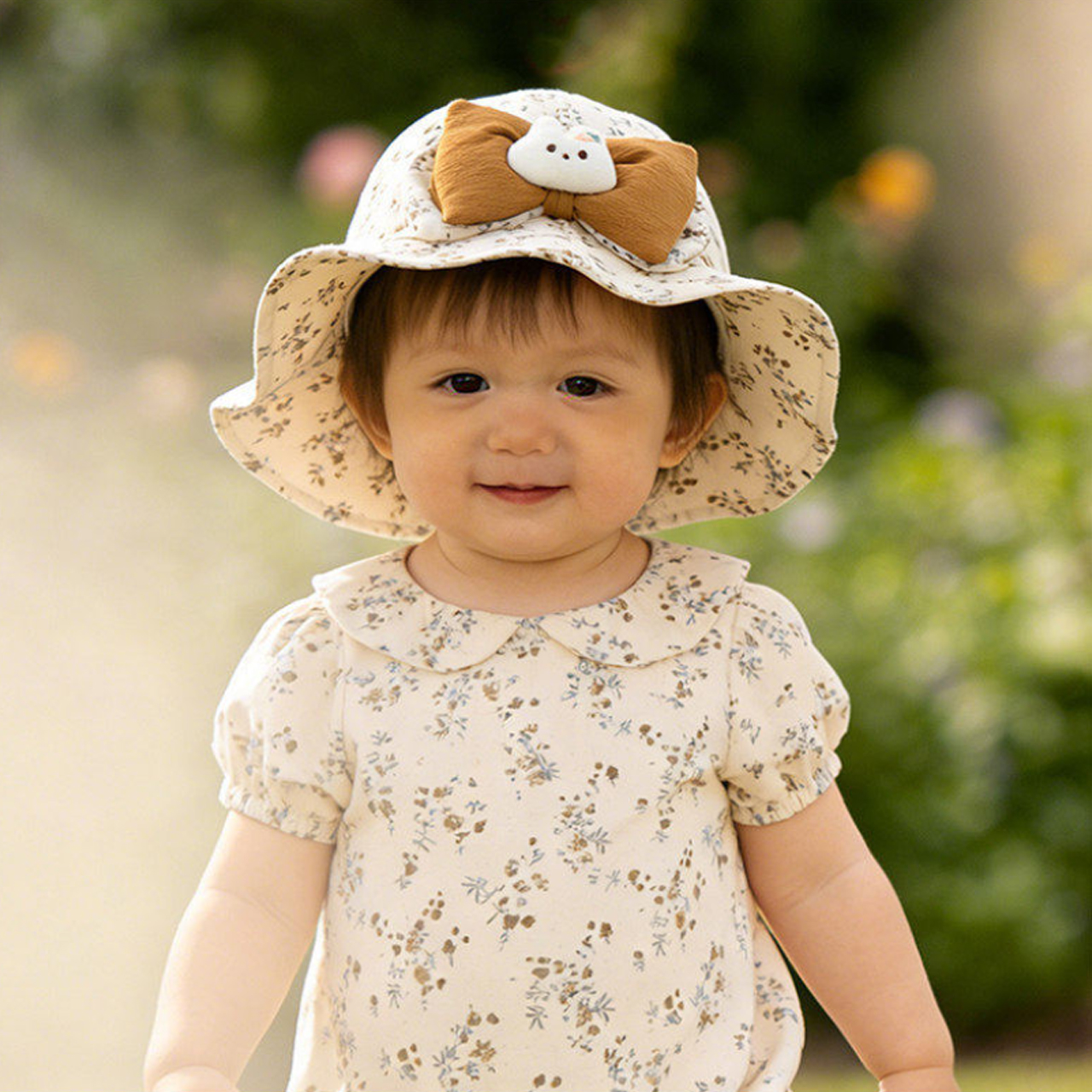 Baby Ruffle Brim Basin Cap Spr - đánh giá và giá Bucket Hat Cotton