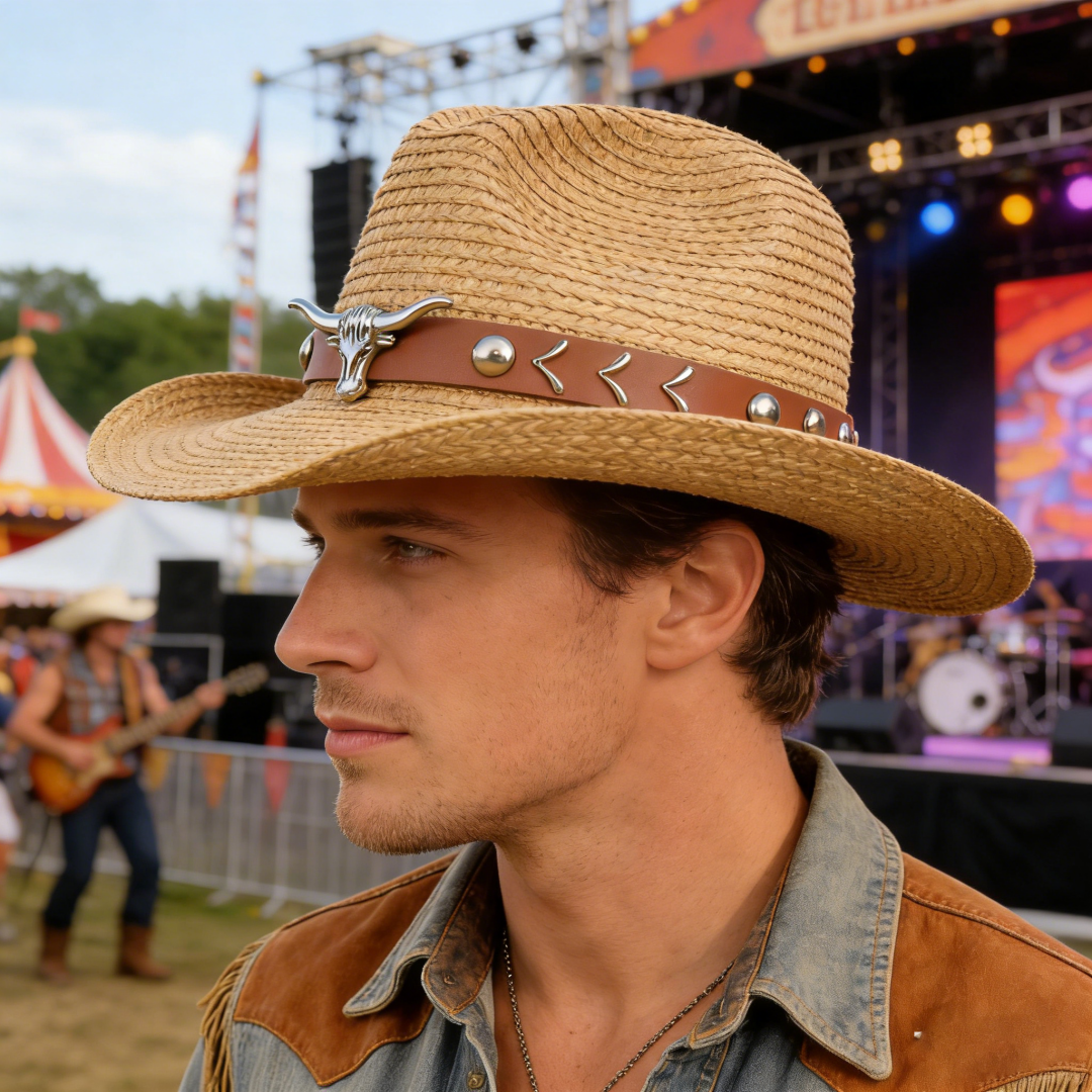 Vintage Straw Western Cowboy H - đánh giá và giá Cowboy Hat Straw