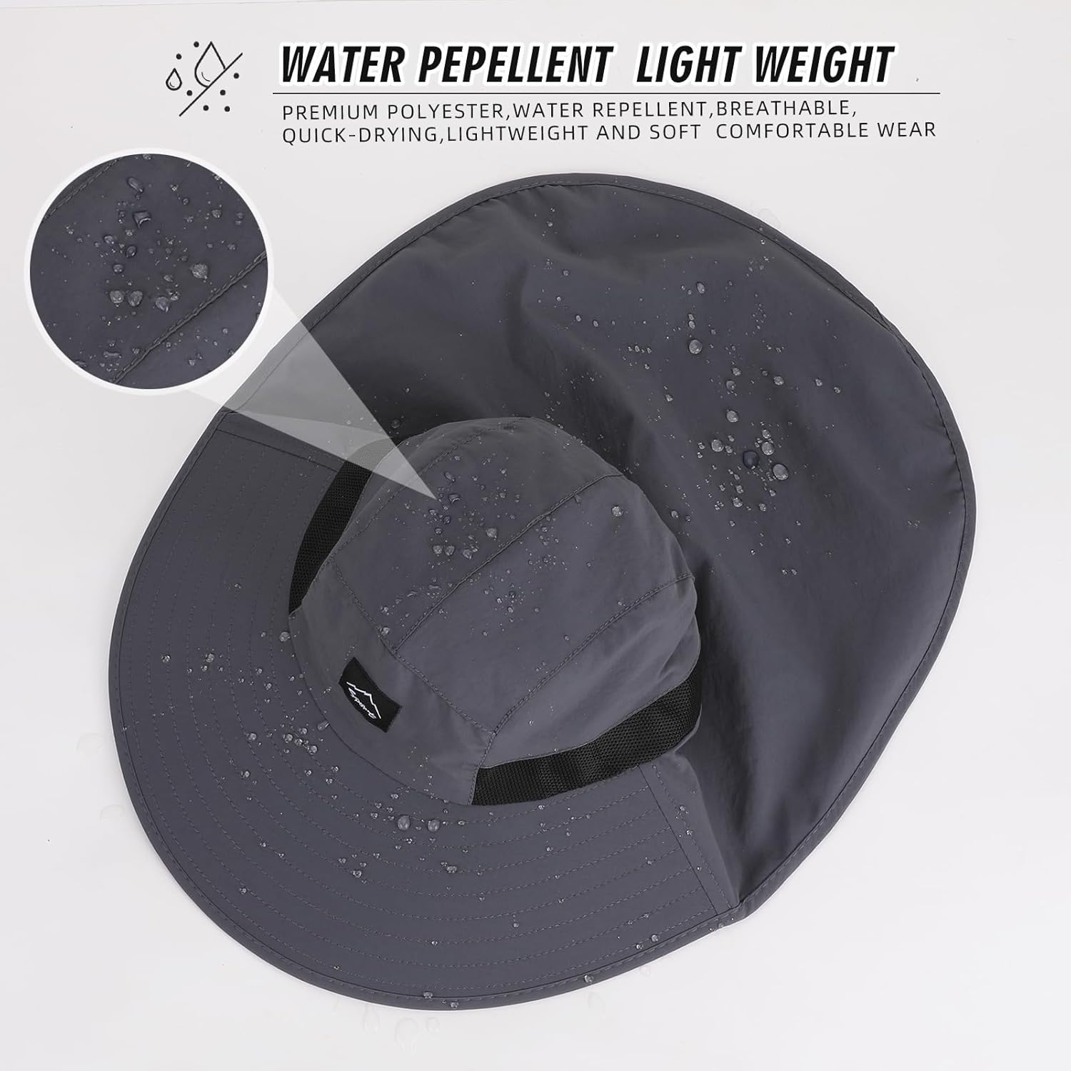 UPF50+ Sun Hat with Neck Flap, - đánh giá và giá Sun Hat Wide Brim
