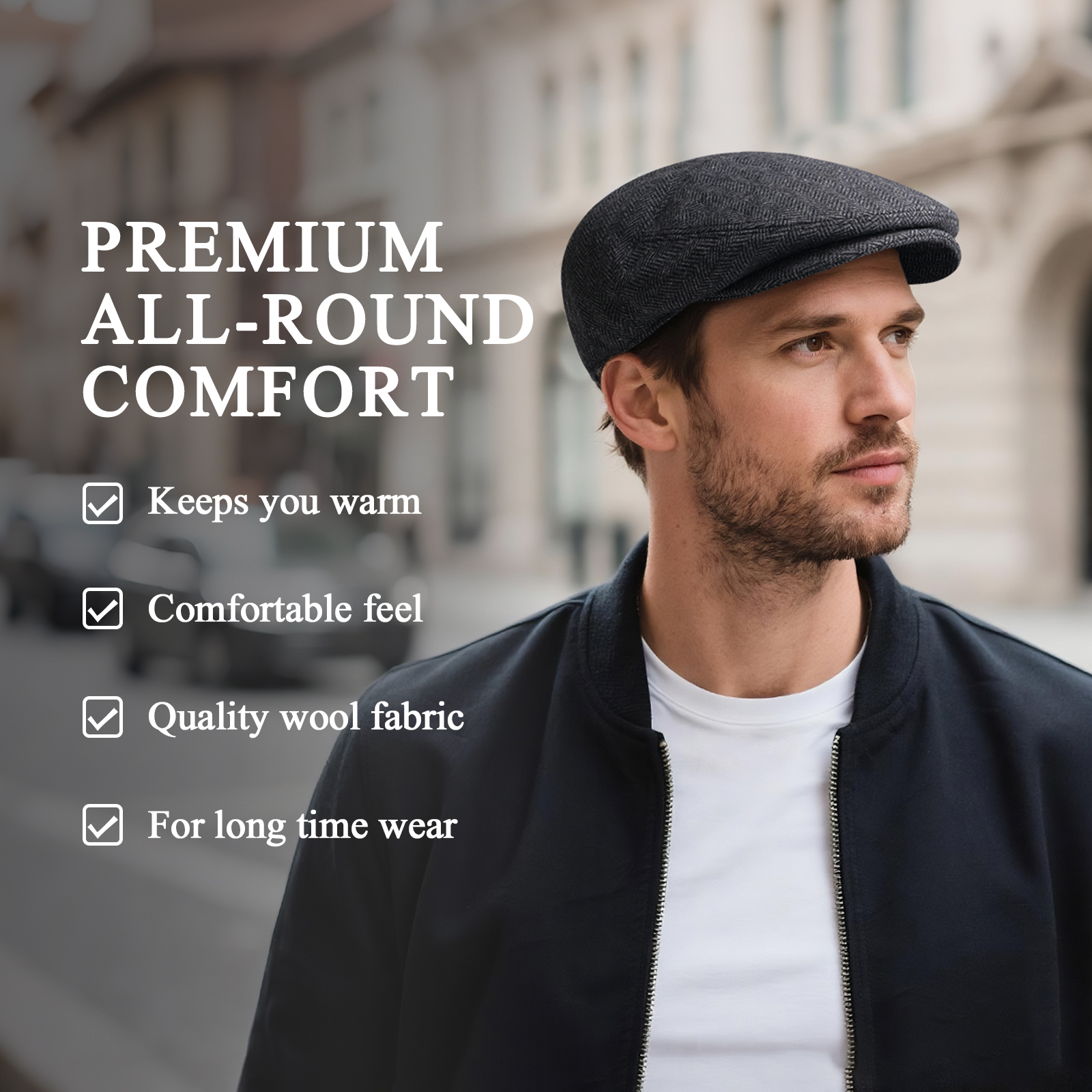 JANGOUL Herringbone Flat Ivy N - đánh giá và giá Newsboy Cap Ivy