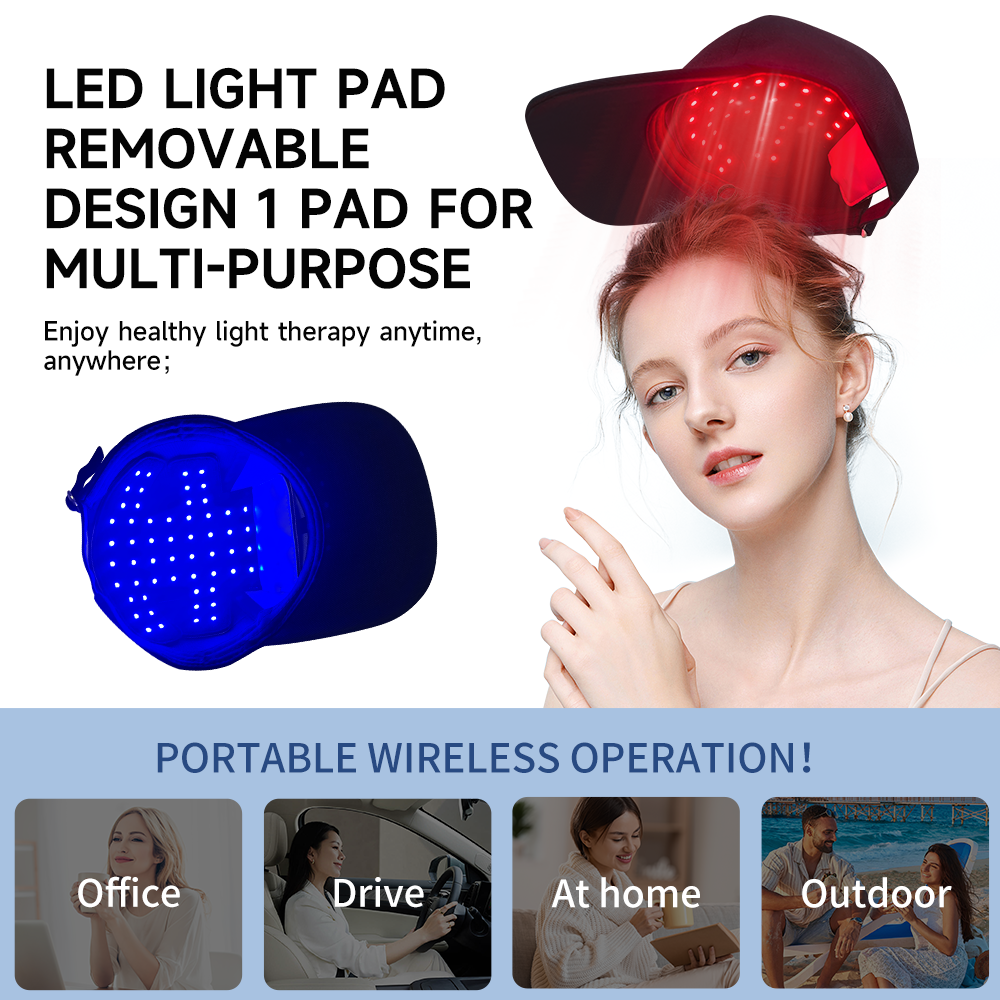 660nm&850nm Red Light Therapy  - đánh giá và giá Snapback Hat Flat