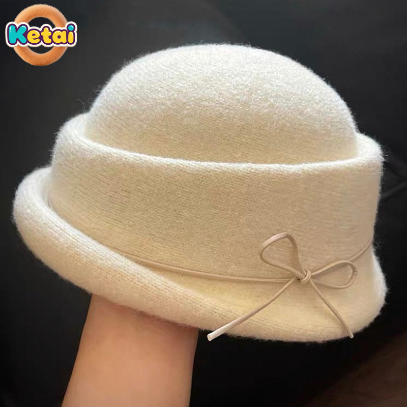 Black Wool Top Hat Beret Women - đánh giá và giá Beret French Wool