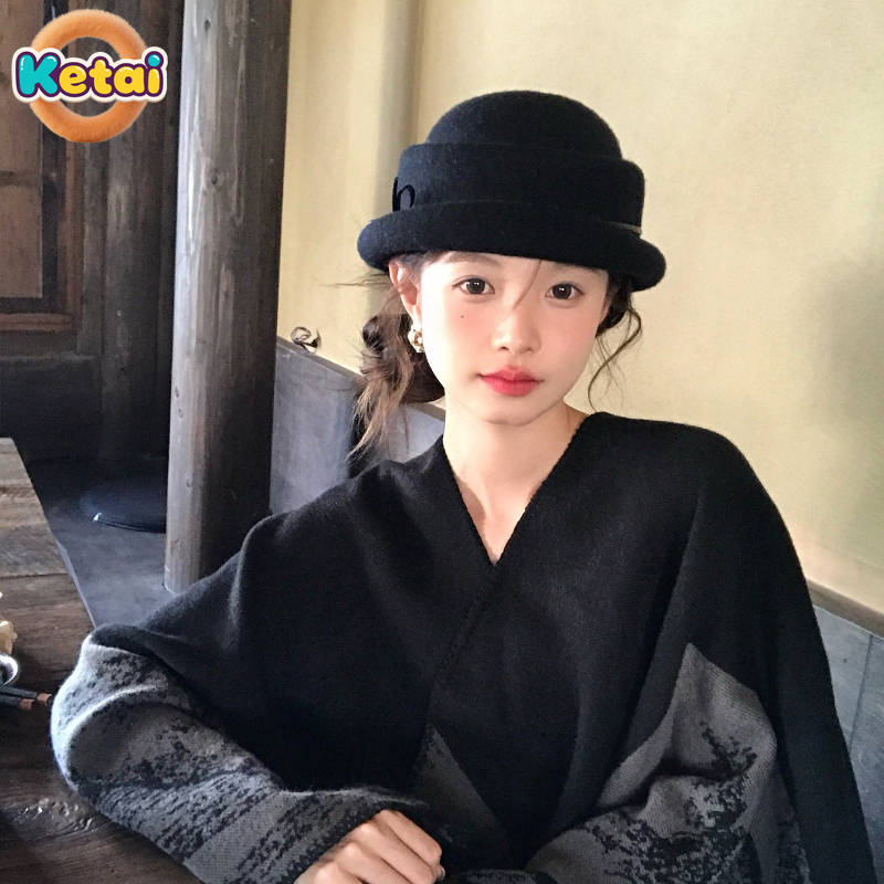 Black Wool Top Hat Beret Women - đánh giá và giá Beret French Wool