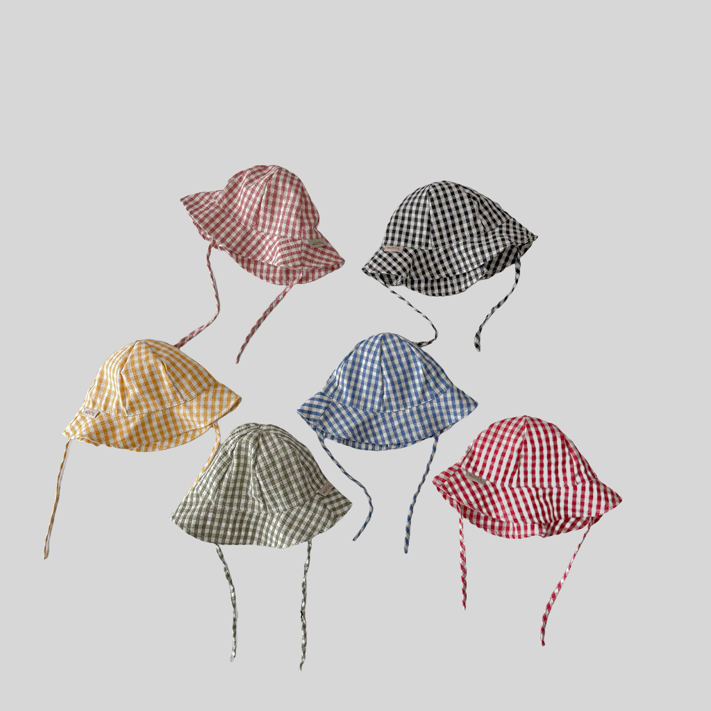 Ins Style Plaid Baby Bucket Ha - đánh giá và giá Bucket Hat Cotton
