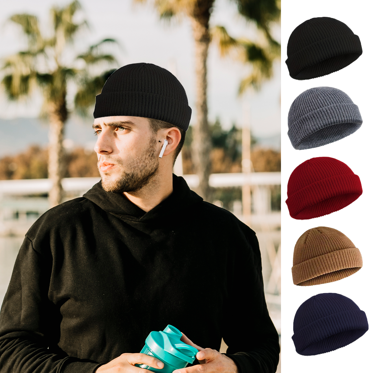 Winter Knitted Hat Warm Outdoo - đánh giá và giá Beanie Cuffed Knit