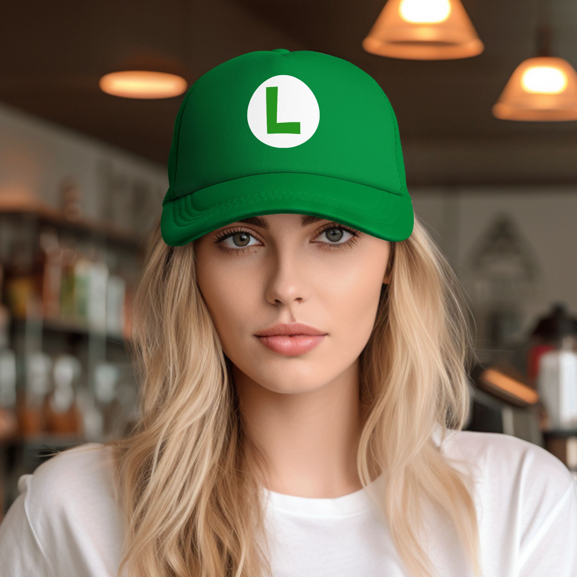 green L red m marioes Luigis F - đánh giá và giá Trucker Cap Mesh
